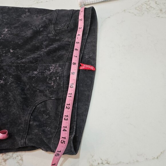 Spanx Large Acid Wash Dark Gray, Black Marble Seamless Jeggings - Picture 10 of 12
